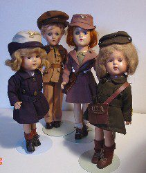 Collectible army-themed dolls